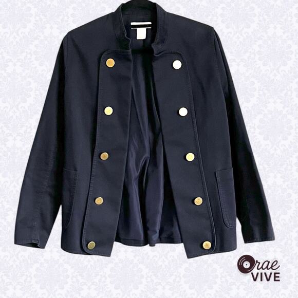 H&M Jackets & Blazers - Title: H&M Navy Military Style Blazer Women's 8 Gold Button Nautical Jacket
